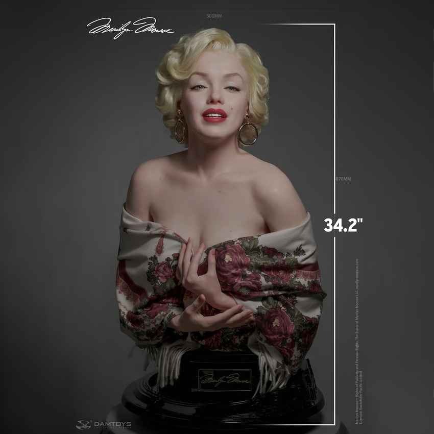 Silicone Real Life Size Bust 1:1 Marilyn Monroe - by Damtoys