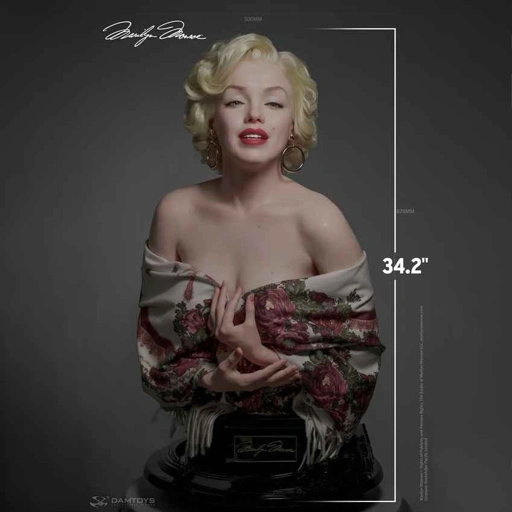 Image of Silicone Real Life Size Bust 1:1 Marilyn Monroe - by Damtoys