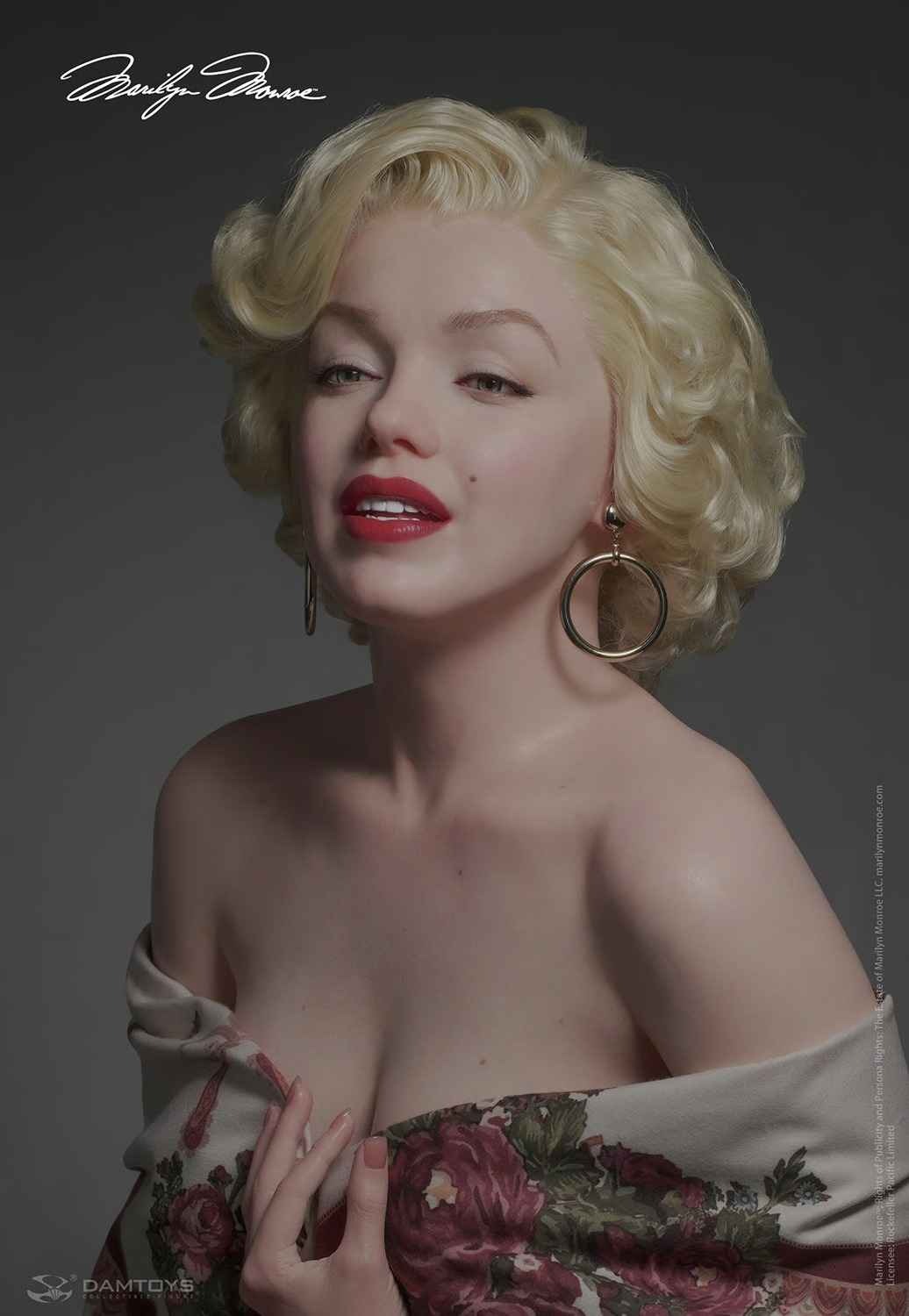 Silicone Real Life Size Bust 1:1 Marilyn Monroe - by Damtoys