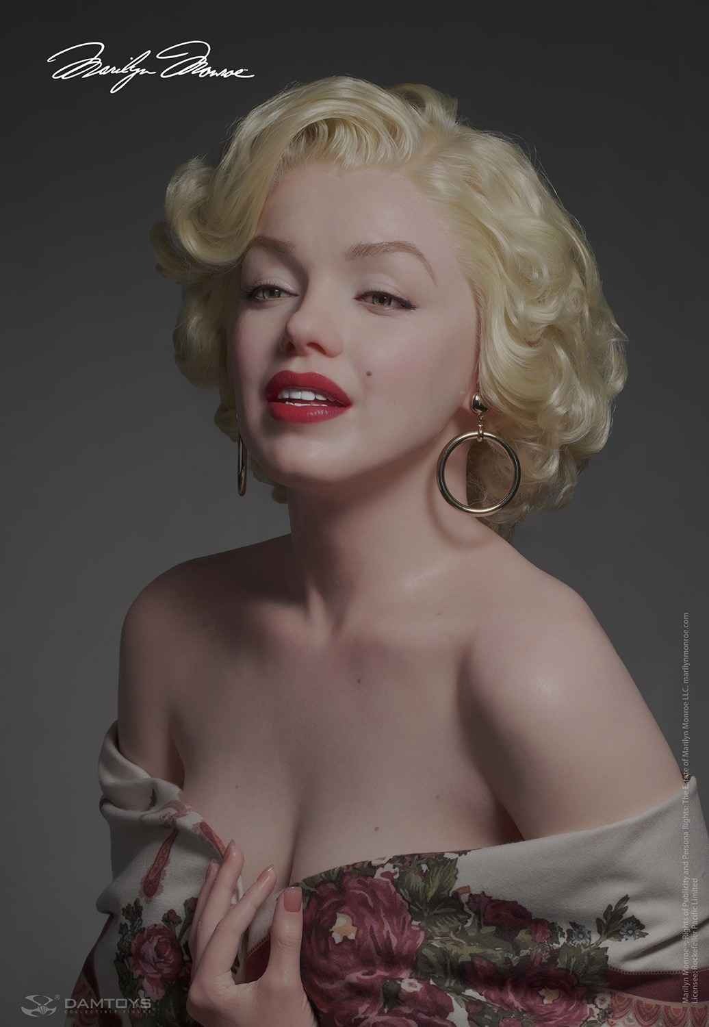 Silicone Real Life Size Bust 1:1 Marilyn Monroe - by Damtoys