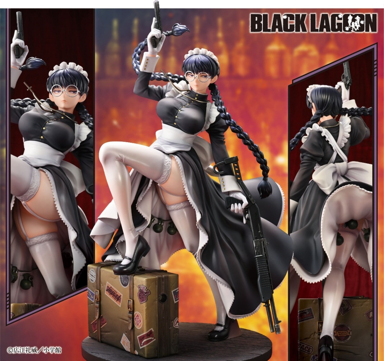 Scaled Figure 1/7 Roberta - The Maid of Nightmares Ver. Black Lagoon By Medicos Entertainment