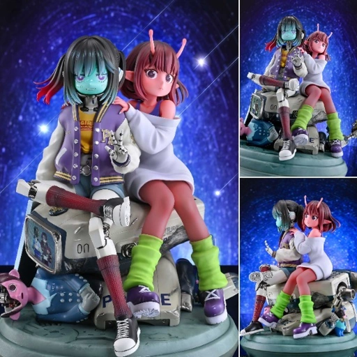 Non Scaled Figure Kujou Chiharu & Kurusu Makina - Milky*Subway / Ginga Tokkyuu Milky☆Subway By Medicos Entertainment
