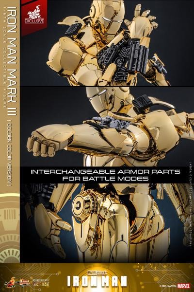 [READY STOCK ITEM] Action Figure 1/6 IRON MAN MARK III GOLDEN COLOR VER. By Hot Toys