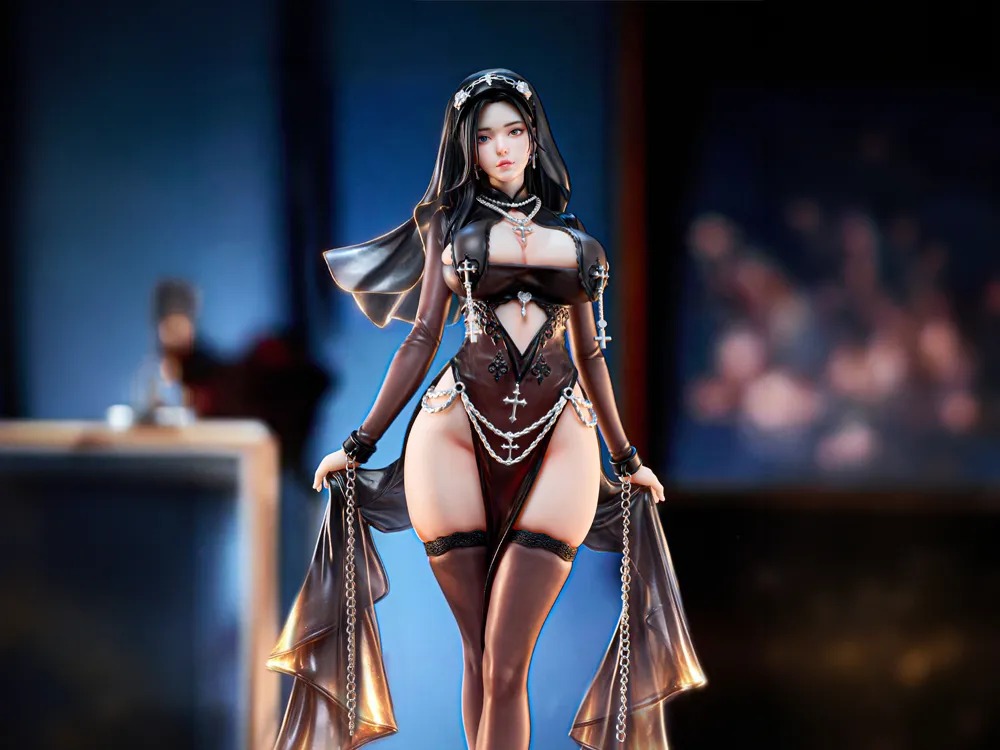 Scaled Figure 1/6 Dark Nun Friction - Original Character By BearPanda