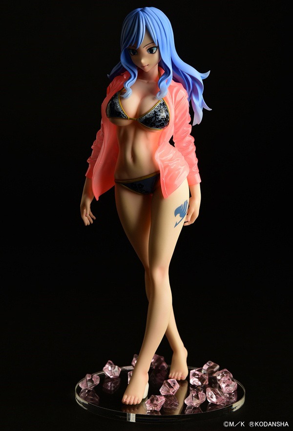Scaled Figure 1/6 Juvia Lockser Gravure Style - See Through Wet Shirt Black Bikini Ver. Fairy Tail By OrcaToys