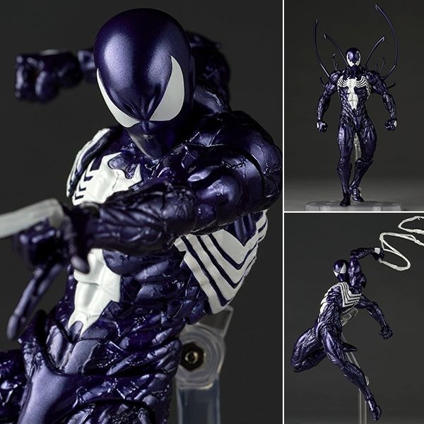 Revoltech Amazing Yamaguchi Action Figure Symbiote Spider-Man - Purple Ver. Spider-Man By Kaiyodo