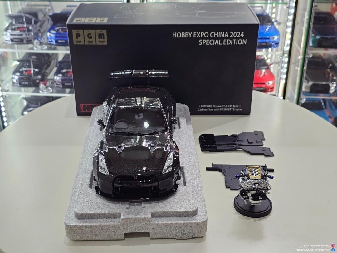 Scaled 1:18 Liberty Walk Nissan GT-R R35 Carbon Fiber HEC Limited Edition 2024 By PGM Private Goods Model
