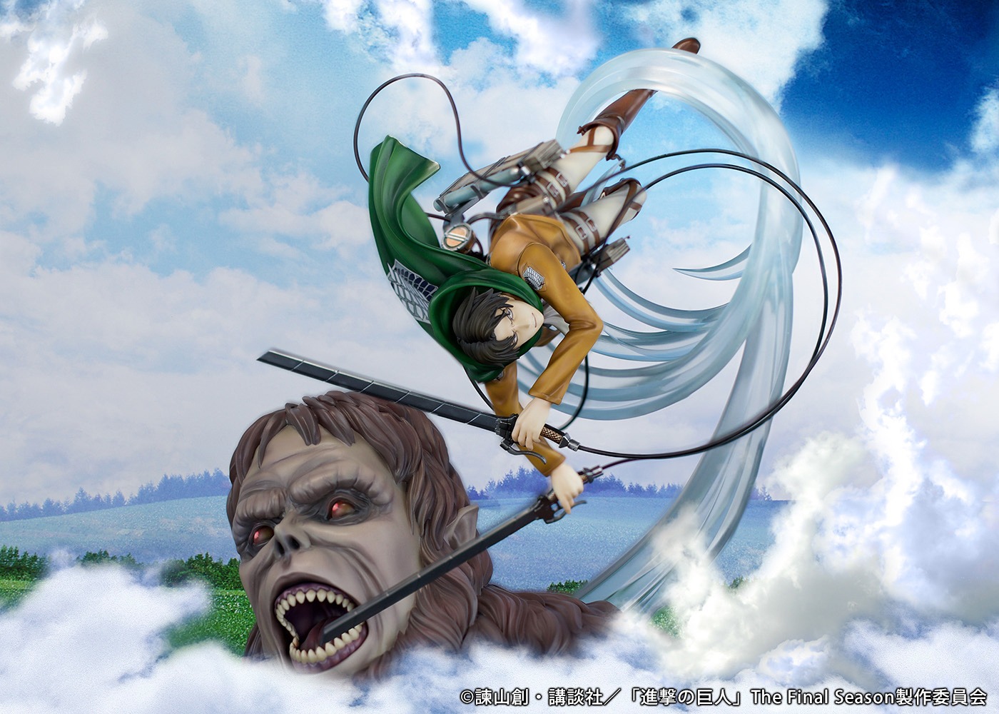 Non Scaled Figure Levi Ackerman - Levi vs Beast Titan ver. Shingeki no Kyojin The Final Season (27.5cm) By PROOF