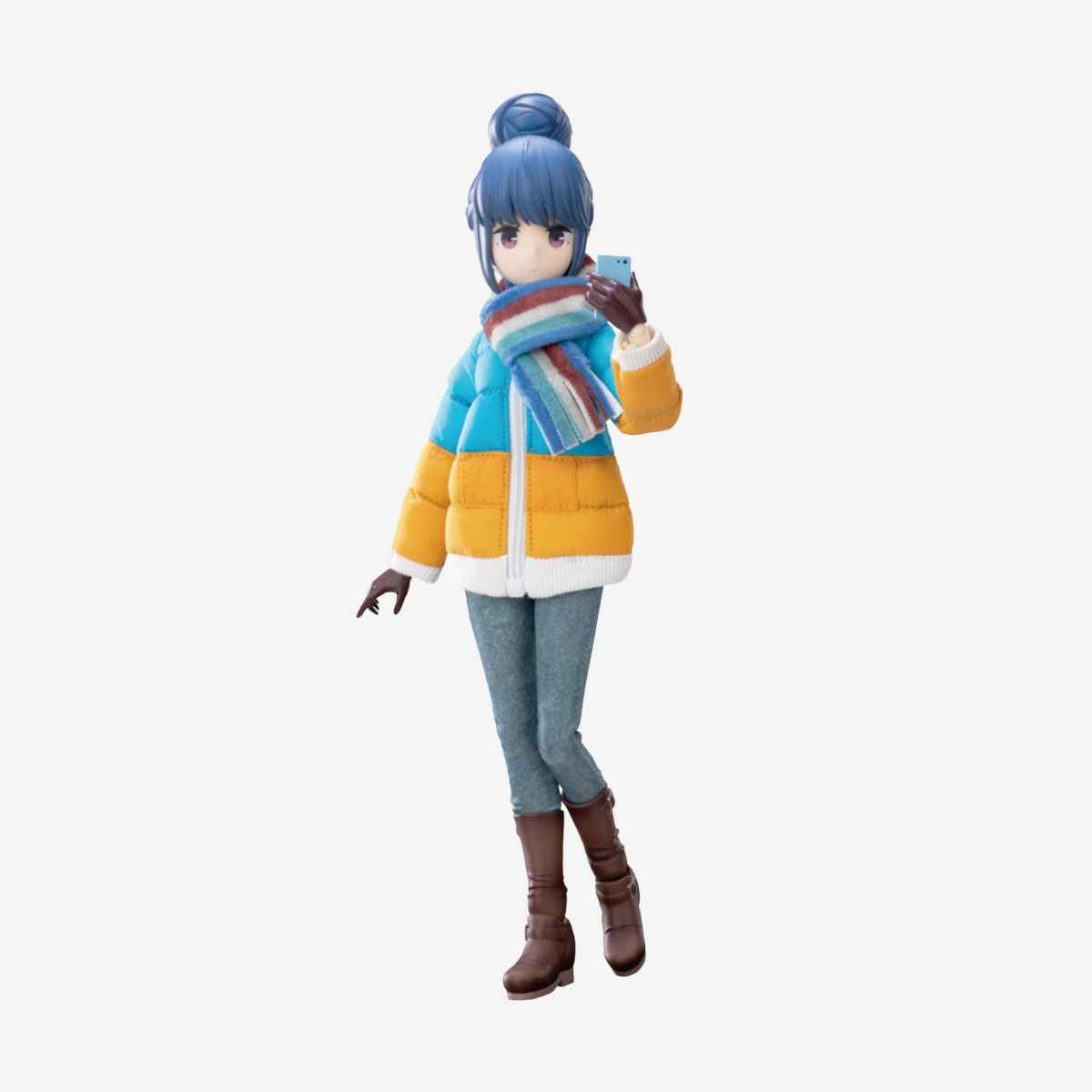 Action Figure 1/8 Shima Rin - Yuru Camp / Laid-Back Camp Or Kagamihara Nadeshiko By POP MART X GONG