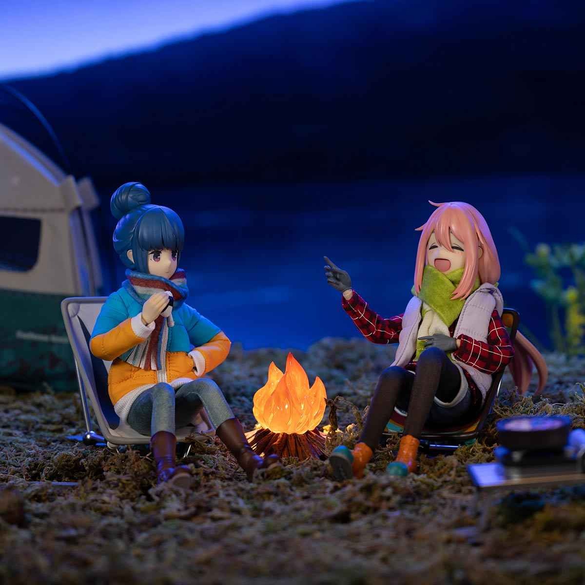 Action Figure 1/8 Shima Rin - Yuru Camp / Laid-Back Camp Or Kagamihara Nadeshiko By POP MART X GONG