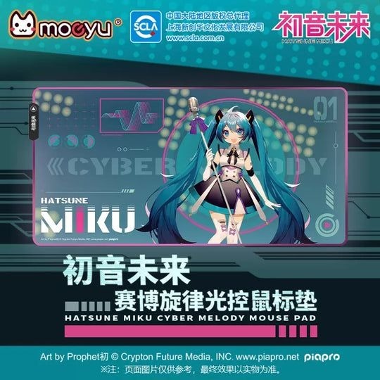 [READY STOCK ITEM] Hatsune Miku Cyber Melody Series RGB Gaming Mouse Pad / Mousepad - Vocaloid (40x80cm) By Moeyu