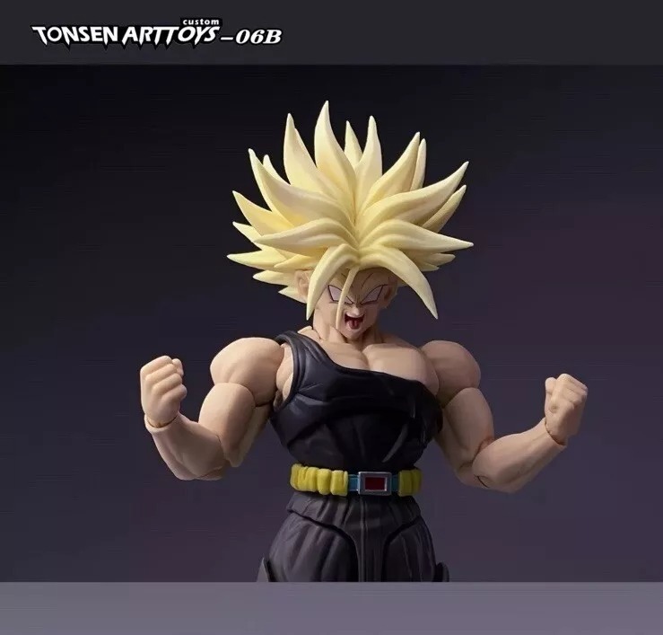 [READY STOCK ULTRA LIMITED ITEM] Action Figure 1/12 (Not SHF S.H.Figuarts) Trunks Unbound Wrath Warped Vengeance Battle Damage B Ver. - Dragonball Z By Tonsen Art Toys