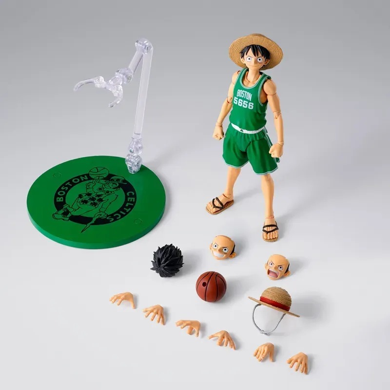 SHF S.H.Figuarts MONKEY.D.LUFFY BOSTON CELTICS ver. - ONE PIECE×NBA By Premium Bandai