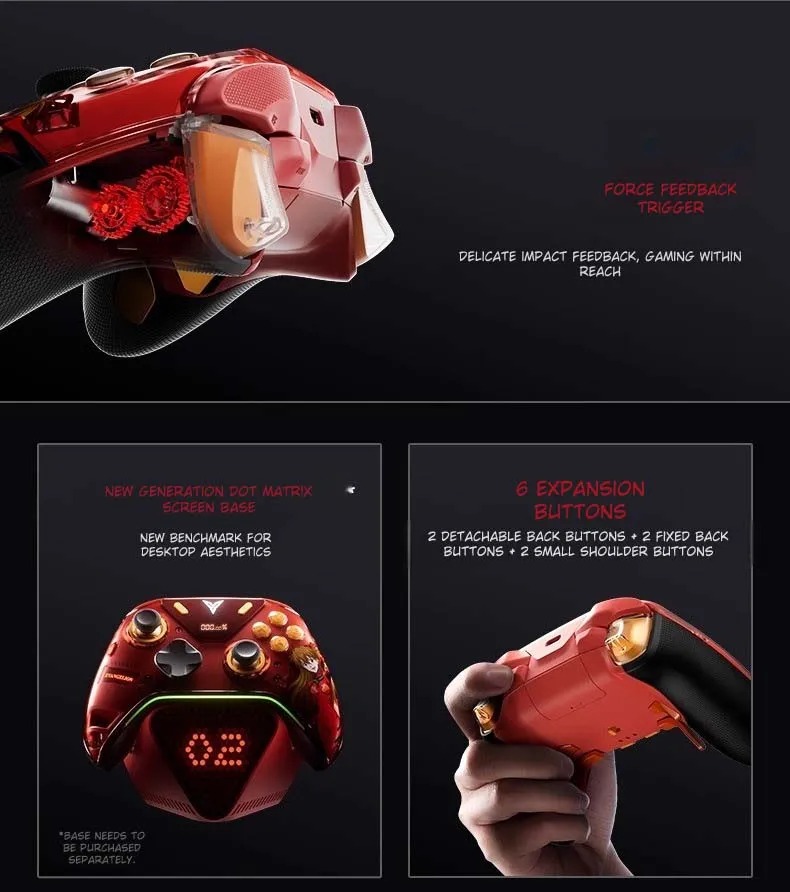 [Limited Edition Set Gift Box] Evangelion APEX 5 Elite Gaming Controller Asuka Langley Model By Flydigi X Evangelion