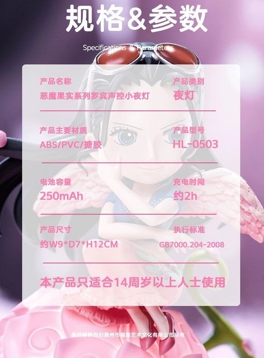 Nico Robin Hana Hana no Mi Devil's Fruit Voice Controlled Room Light - One Piece (11cm) By Happy Life
