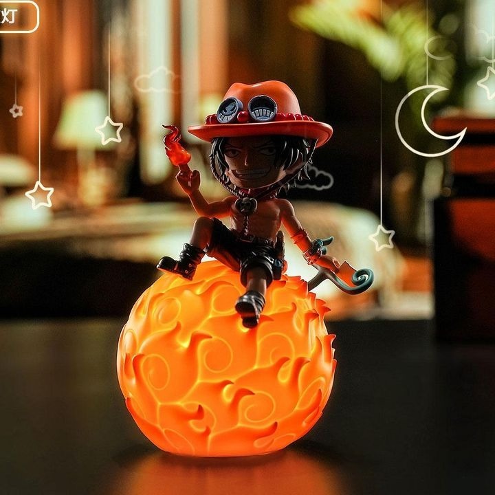 Portgas D. Ace Mera Mera no Mi Devil's Fruit Voice Controlled Room Light - One Piece (11cm) By Happy Life