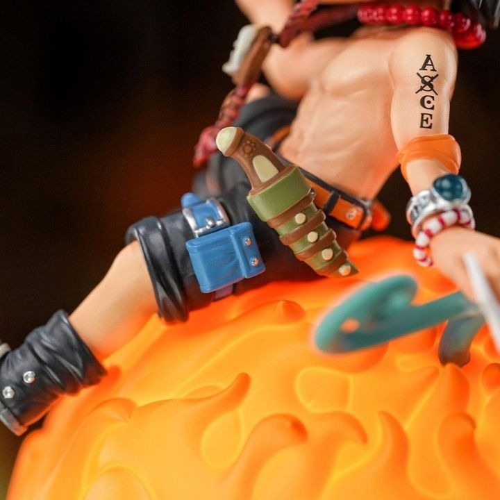 Portgas D. Ace Mera Mera no Mi Devil's Fruit Voice Controlled Room Light - One Piece (11cm) By Happy Life