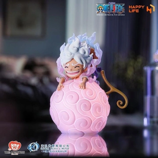 Image of Monkey D. Luffy Gear 5 Gomu Gomu no Mi Devil's Fruit Voice Controlled Room Light - One Piece (11cm) By Happy Life