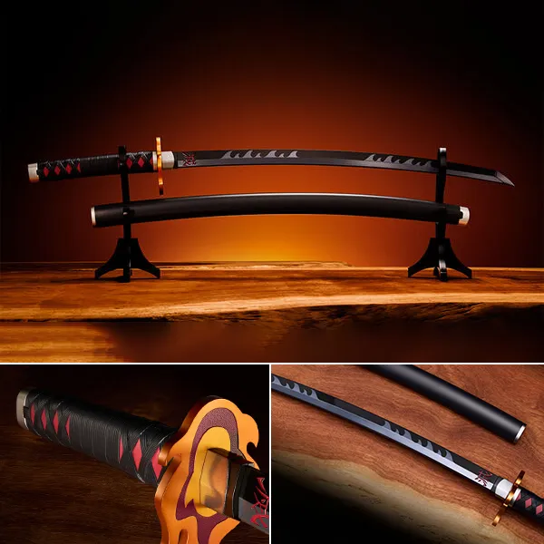 PROPLICA Nichirin Blade (Tanjiro Kamado) - Kyojuro Rengoku Sword Guard Ver. Kimetsu no Yaiba By Bandai Spirits