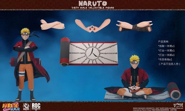 Action Figure 1/6 Uzumaki Naruto - Sage Mode Ver. Naruto Shippuden ROC011 By Rocket Toys