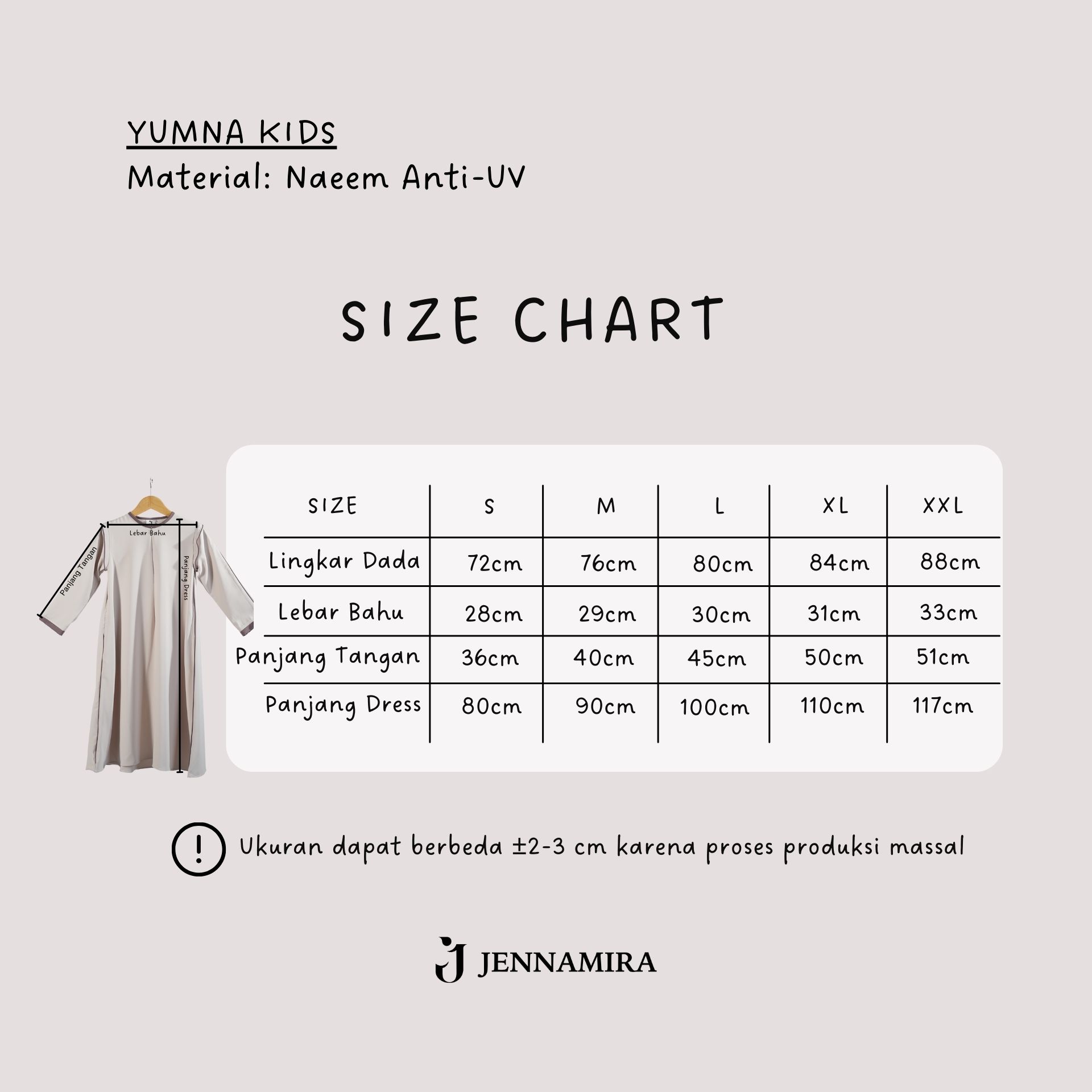 Yumna Kids Set Khimar Instant Anak