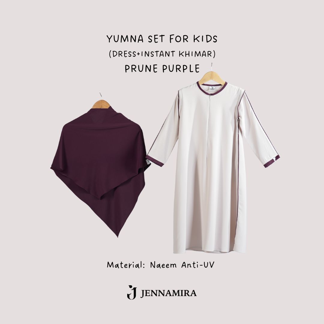 Yumna Kids Set Khimar Instant Anak