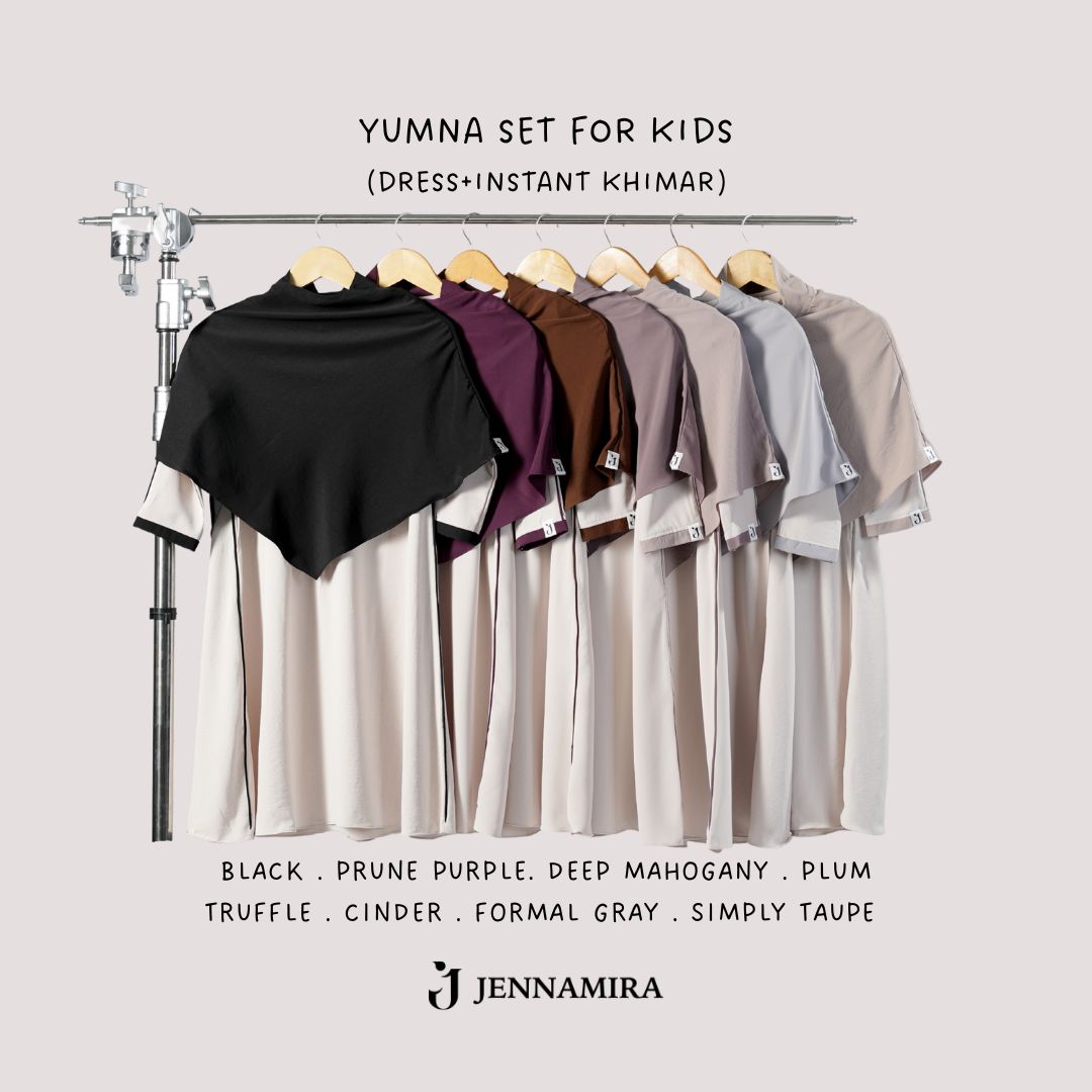Yumna Kids Set Khimar Instant Anak