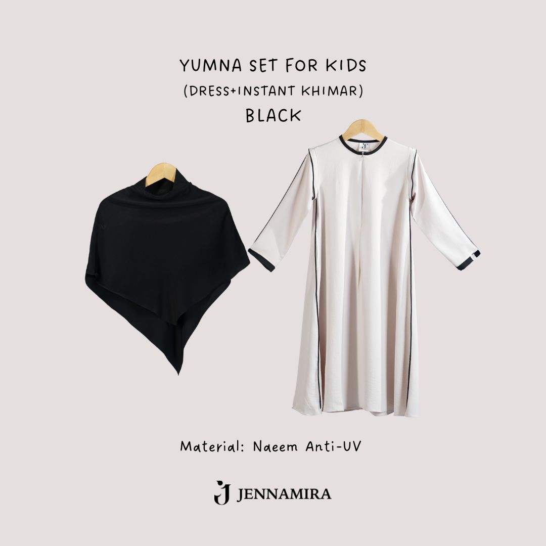 Yumna Kids Set Khimar Instant Anak