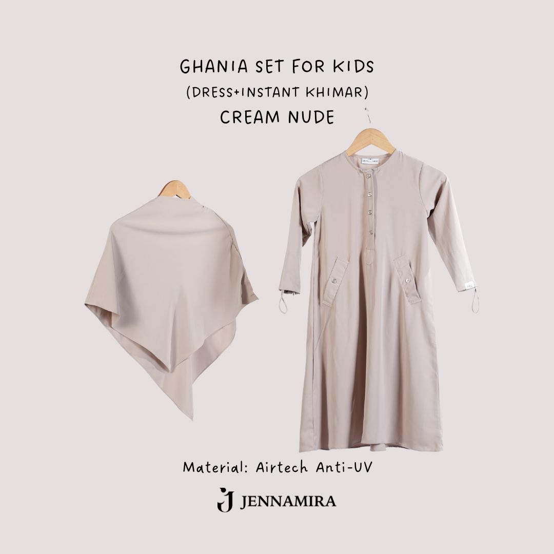 Ghania Kids Set Khimar Instant Anak