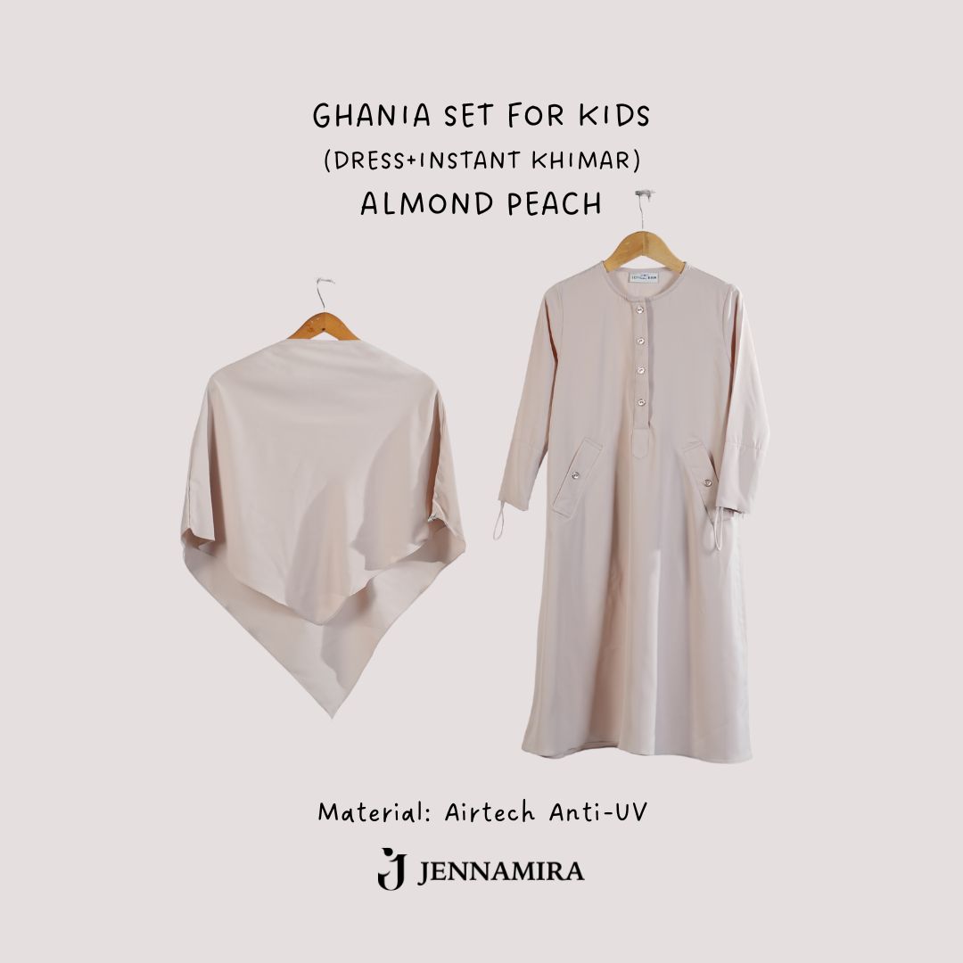 Ghania Kids Set Khimar Instant Anak