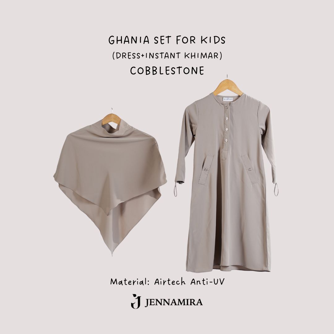 Ghania Kids Set Khimar Instant Anak