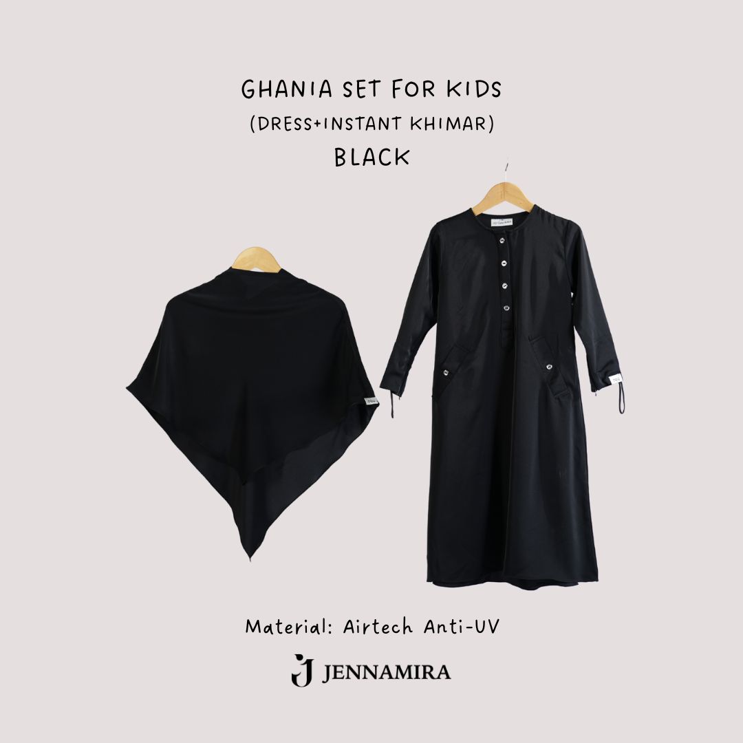 Ghania Kids Set Khimar Instant Anak