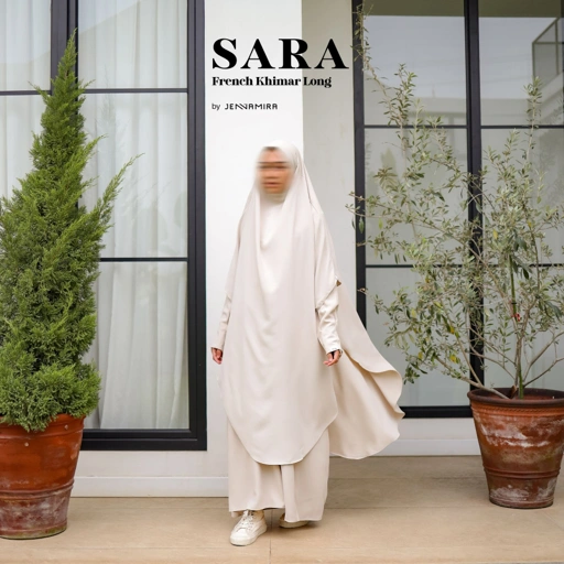 Image of Sara French Khimar Long Bahan Air Tech Cool Tech