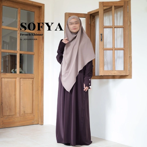 Image of Sofya French Khimar Size Medium Bahan Air Tech Jennamira