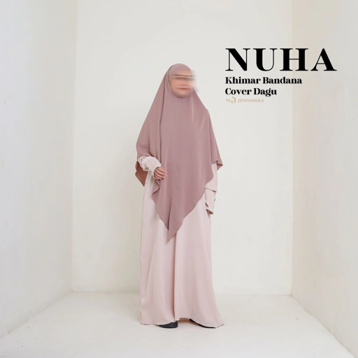 Image of Nuha Khimar Bandana Cover Dagu Bahan Air Tech