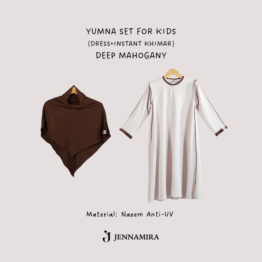 Yumna Kids Set Khimar Instant Anak
