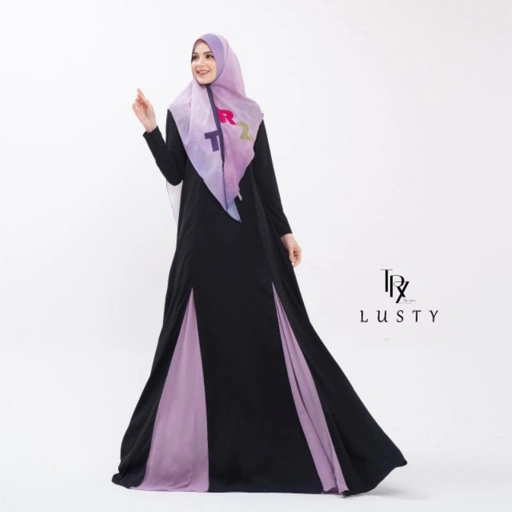 Image of Gamis Syar'i Dress Only Tanpa Khimar Lusty TRZ HER/ Gamis Syar'i Pesta/ Fashion Muslim Syar'i/ Gamis Syar'i Branded/ Gamis Muslimah