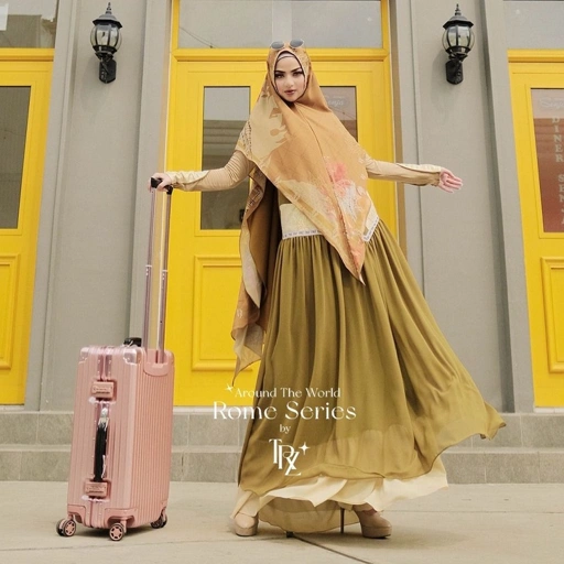 Image of DRESS ONLY Gamis Syar'i Italy Around The World Series TRZ/Gamis Pesta Syar'i/Gamis Branded Premium/Gamis Ceuty/Fashion Muslimah