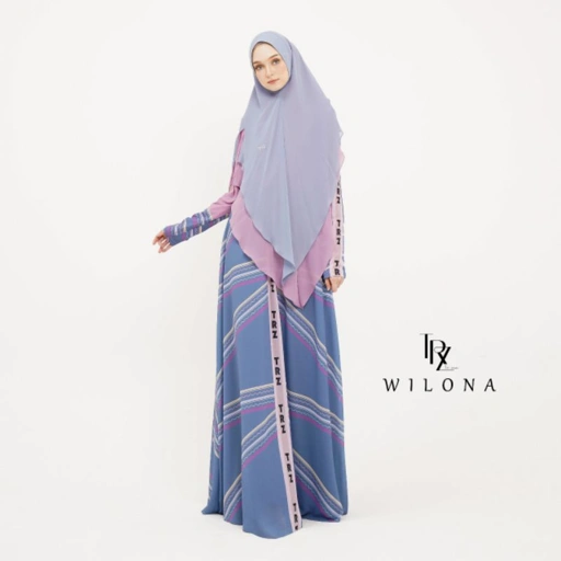 Gamis Syar'i  Set Wilona TRZ HER/ Gamis Syar'i Pesta/  Fashion Muslim Syari/ Gamis Syar'i Branded/ Gamis Muslimah