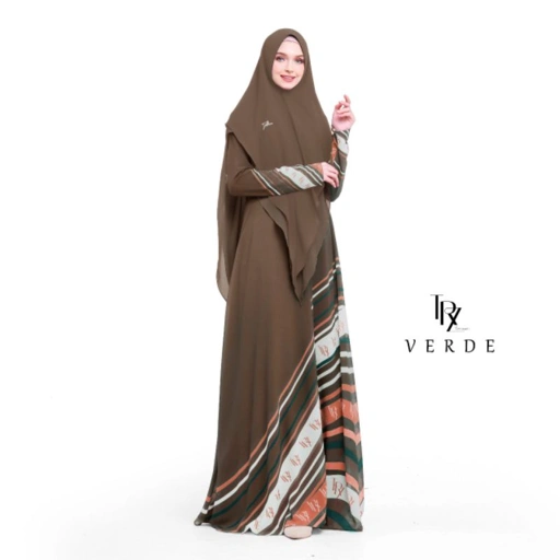 Image of Gamis Syar'i Set Verde TRZ HER/ Gamis Syar'i Pesta/ Fashion Muslim Syar'i/ Gamis Syar'i Branded/ Gamis Muslimah