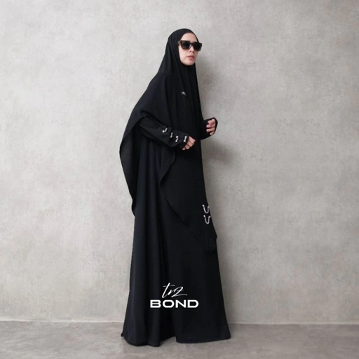 Image of TRZ - Bond Set Gamis Khimar - Connection Series - Dress Muslimah - Set Baju Muslim