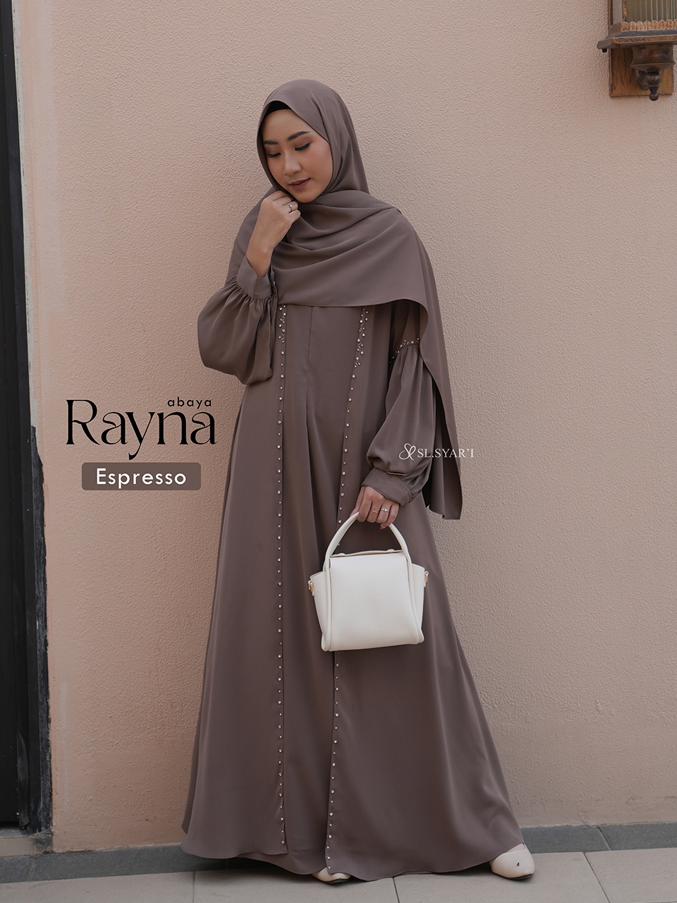 SL SYAR'I - Rayna Abaya Dress Gamis 2 in 1 Outer Payet (SET / Abaya Only)