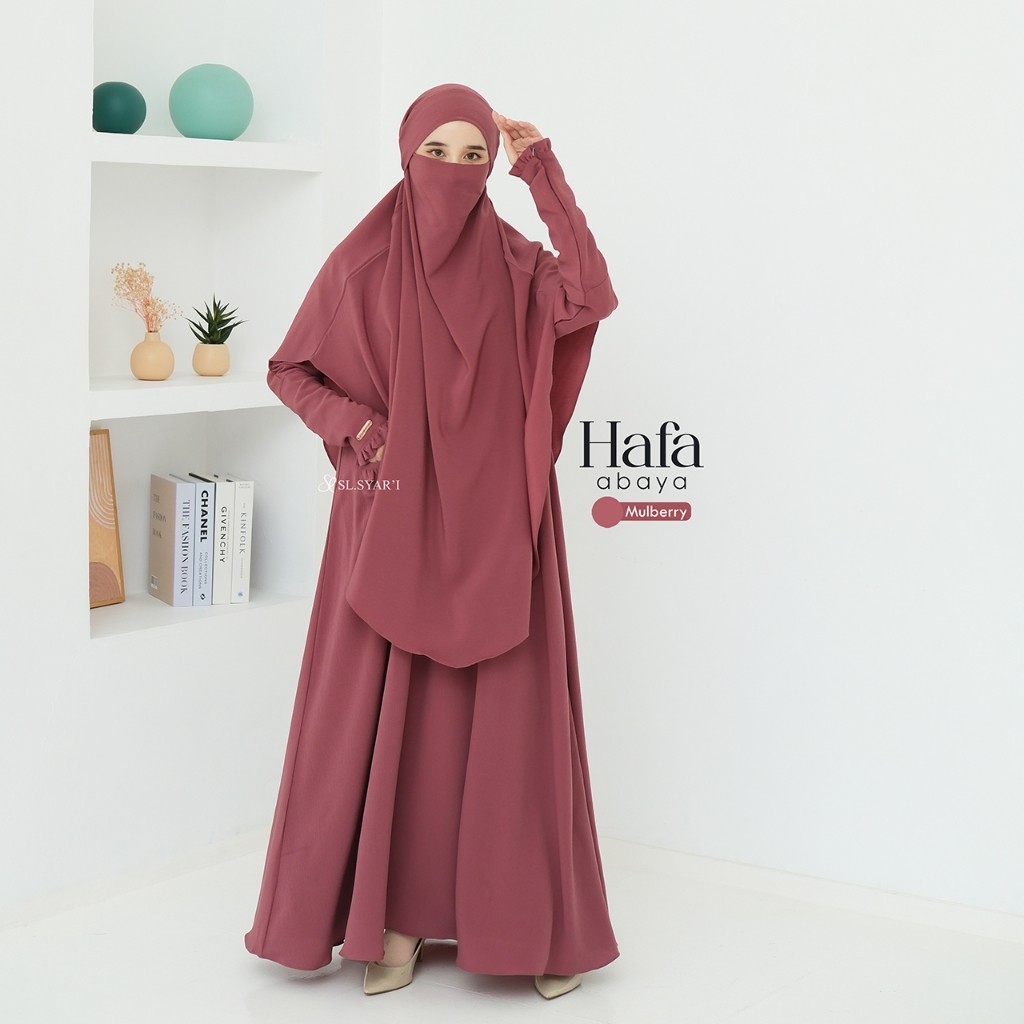SL SYAR'I - Hafa Abaya SET (ABAYA ONLY / ABAYA + FRENCH KHIMAR / SEGI4 OVAL)