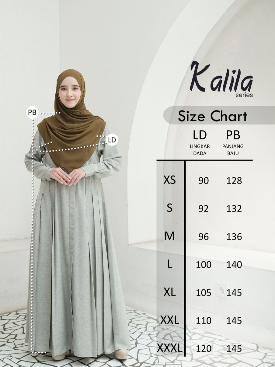 SL SYAR'I - Kalila Abaya  Gamis Dress Daily Umroh cotton lembut (Gamis Only)