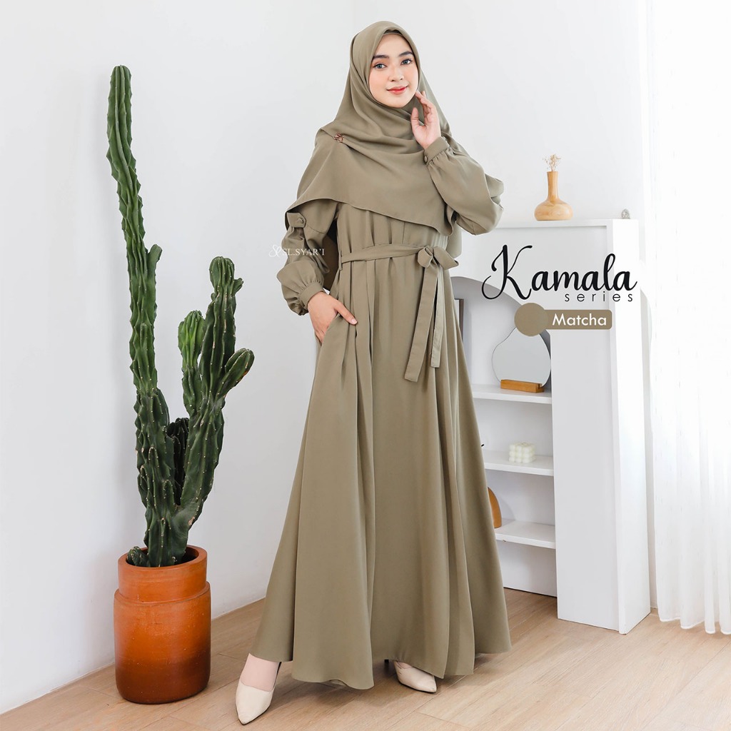 SL SYAR'I - Kamala Series Set (Gamis Only/Gamis + Ped/Segi4)