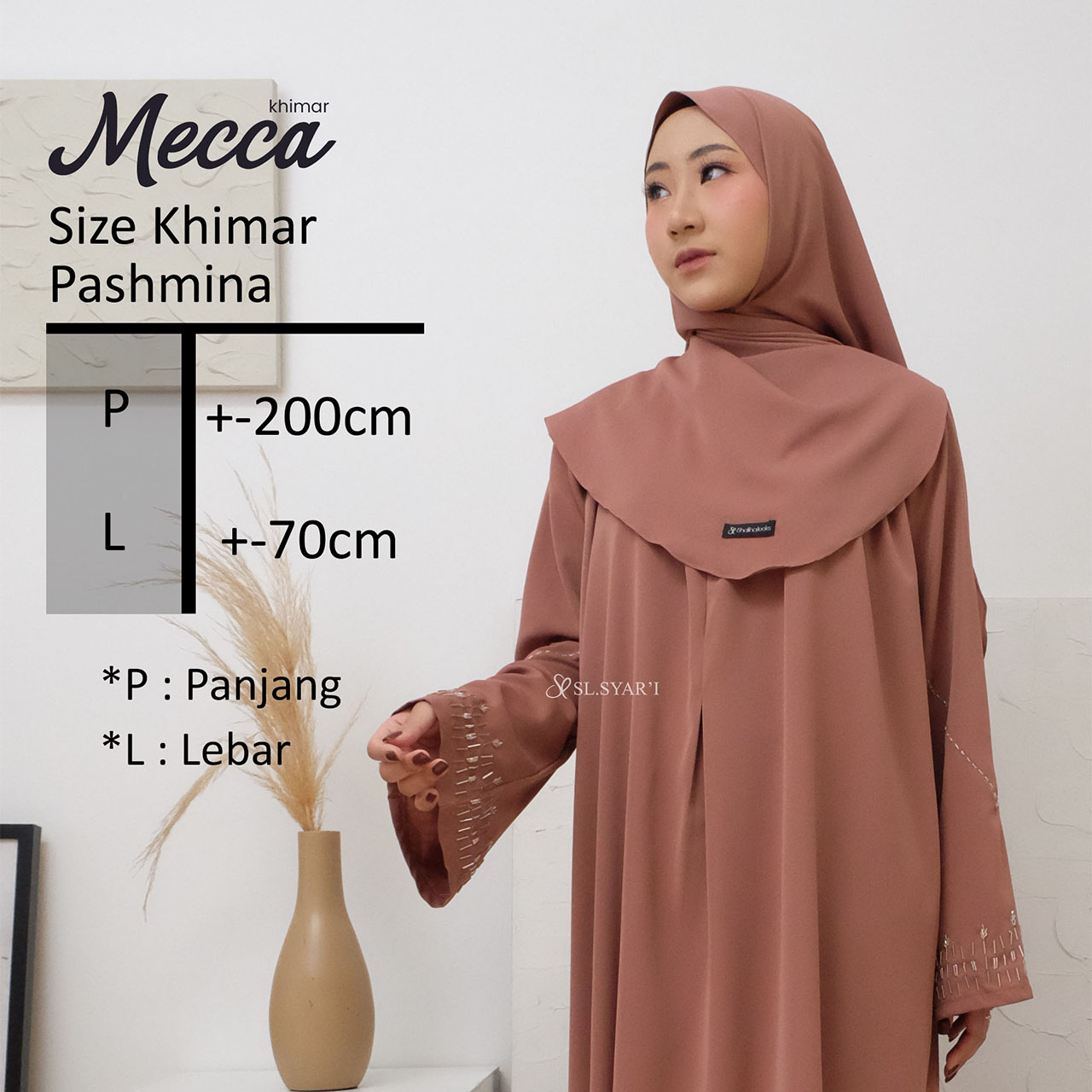 SL SYAR'I - Mecca Pashmina (KHIMAR ONLY)