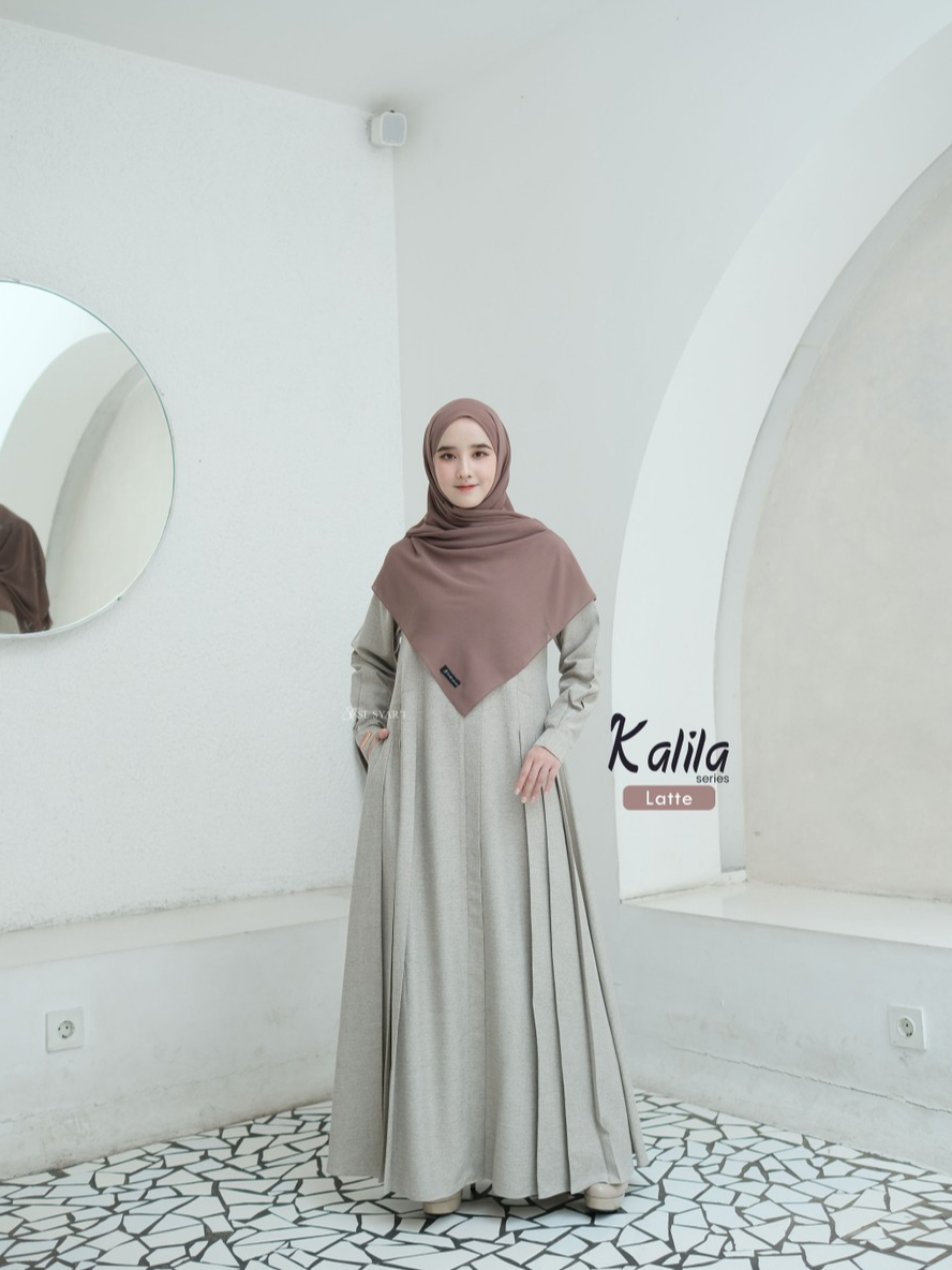 SL SYAR'I - Kalila Abaya  Gamis Dress Daily Umroh cotton lembut (Gamis Only)