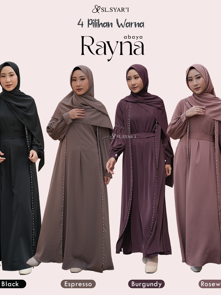SL SYAR'I - Rayna Abaya Dress Gamis 2 in 1 Outer Payet (SET / Abaya Only)