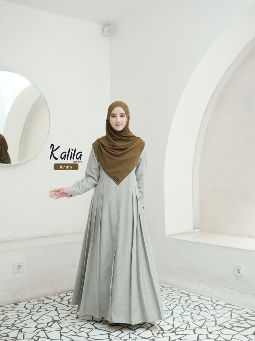 SL SYAR'I - Kalila Abaya  Gamis Dress Daily Umroh cotton lembut (Gamis Only)
