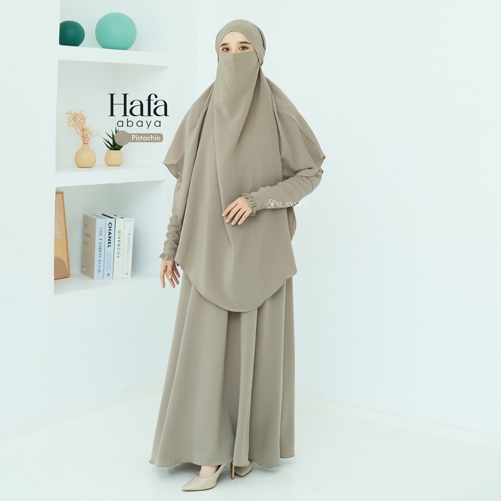 SL SYAR'I - Hafa Abaya SET (ABAYA ONLY / ABAYA + FRENCH KHIMAR / SEGI4 OVAL)